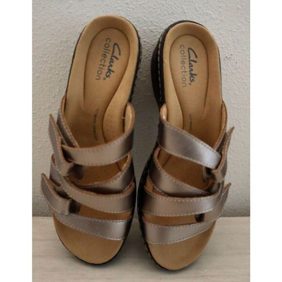 Clarks 26158230-4035 Women's Sz 6M Metallic Leather Merliah Karli Sandals - Picture 7 of 11